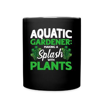Jardiniers aquatiques Transpiration avec les plantes - Mug uni - noir - Devant