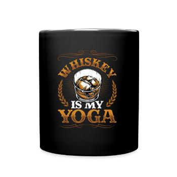 Le whisky est mon yoga, amateur de whisky - Mug uni - noir - Devant