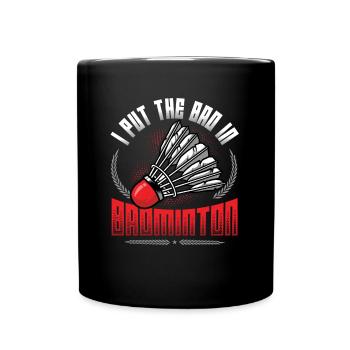 Le bain au badminton - Mug uni - noir - Devant
