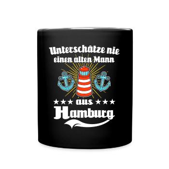 Hamburg Mann Hamburger Männer - Tasse einfarbig - Schwarz - Vorne