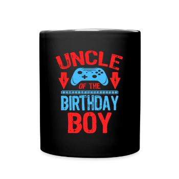 Gaming Bday Uncle Of the Birthday Boy - Full Colour Mug - black - Front