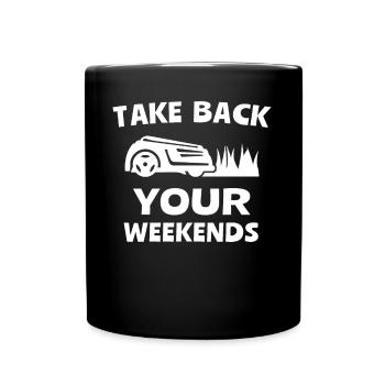 Tondeuse à gazon robotisée Tondeuse à gazon robotisée - Mug uni - noir - Devant