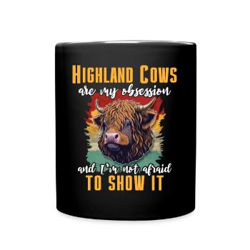 Highland Cattle Girl Cattle Cow - Mug uni - noir - Devant