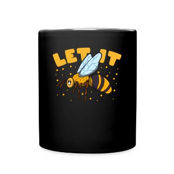 Let it Bee - Tasse einfarbig - Schwarz - Vorne