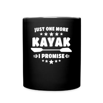 Kayak Kayaking - Tasse einfarbig - Schwarz - Vorne