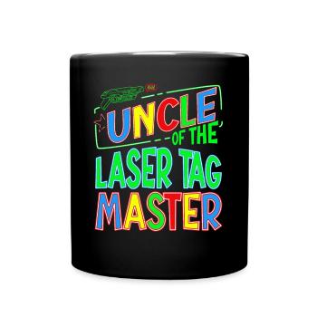 Nephiew Uncle Of the Laser Tag Birthday Boy Master - Full Colour Mug - black - Front