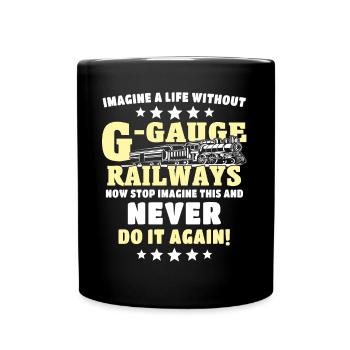 Garden railway gauge G - Full Colour Mug - black - Front