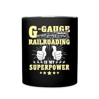 Garden railway gauge G - Full Colour Mug - black - Front