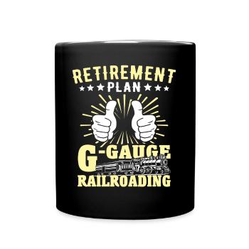Garden railway gauge G - Full Colour Mug - black - Front