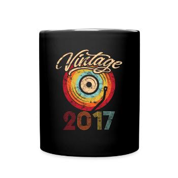 2017 Anniversaire Vinyle Vintage - Mug uni - noir - Devant