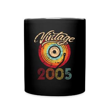 2005 Anniversaire Vinyle Vintage - Mug uni - noir - Devant