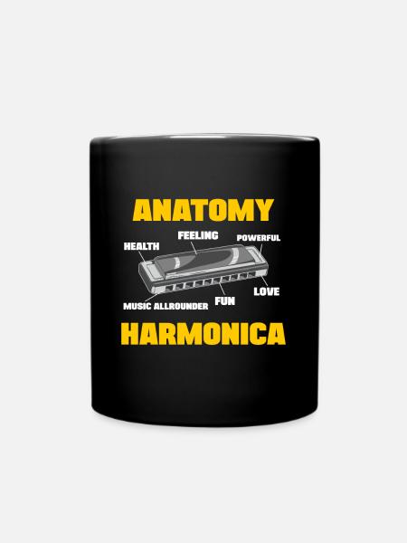 Harpiste française Anatomie Harmoniciste - Mug uni - noir