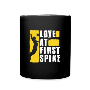 Love At First Spike Volleyball Design cadeau - Mug uni - noir - Devant