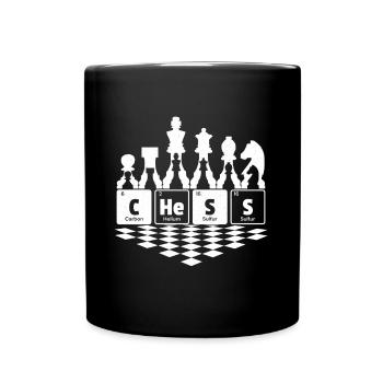 Chess Game - Chess Chess Chess Periodic Table - Full Colour Mug - black - Front