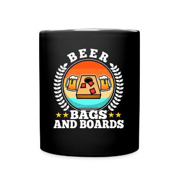 Cornhole - Beer Bags and Boards - Full Colour Mug - black - Front