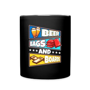 Cornhole - Beer Bags and Boards - Full Colour Mug - black - Front