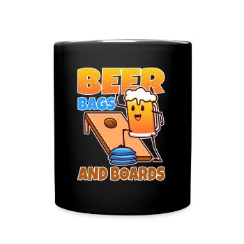 Cornhole - Beer Bags and Boards - Full Colour Mug - black - Front