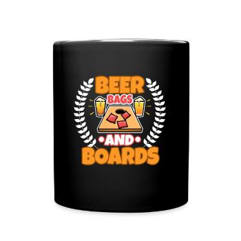 Cornhole - Beer Bags and Boards - Tasse einfarbig - Schwarz - Vorne