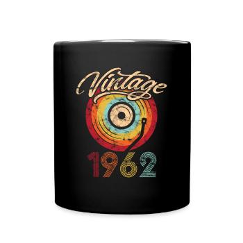 1962 Anniversaire Vinyle Vintage - Mug uni - noir - Devant