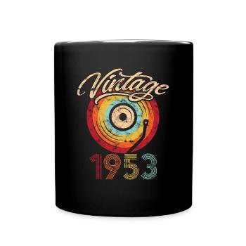 1953 Anniversaire Vinyle Vintage - Mug uni - noir - Devant