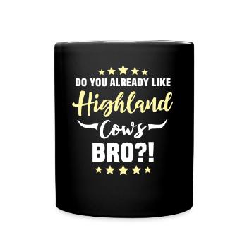 Highland cattle Cattle Cows - Full Colour Mug - black - Front