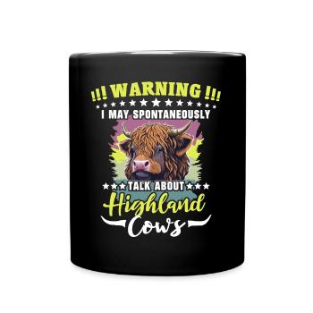 Highland cattle Cattle Cows - Full Colour Mug - black - Front