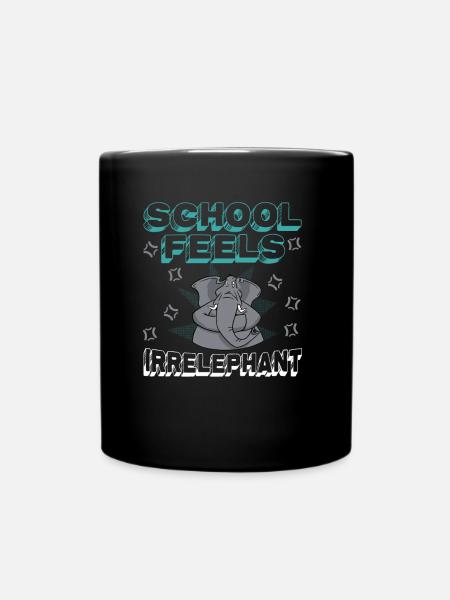 L’école se sent Irrelephant, anti-école - Mug uni - noir