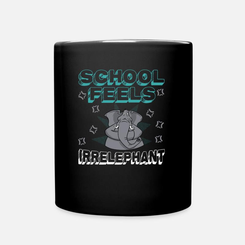 L’école se sent Irrelephant, anti-école - Mug uni - noir