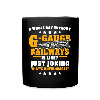 Garteneisenbahn Modelleisenbahn Spur G - Tasse einfarbig - Schwarz - Vorne