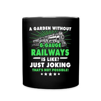 Garteneisenbahn Modelleisenbahn Spur G - Tasse einfarbig - Schwarz - Vorne