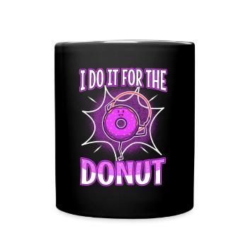 Je le fais pour les beignets - Mug uni - noir - Devant
