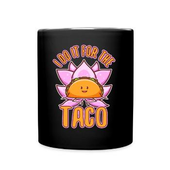 Je le fais pour les tacos - Mug uni - noir - Devant