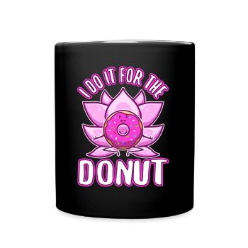 Je le fais pour les beignets - Mug uni - noir - Devant