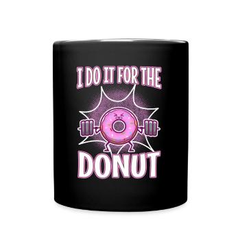 Je le fais pour les beignets - Mug uni - noir - Devant