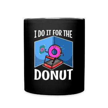 Je le fais pour les beignets - Mug uni - noir - Devant