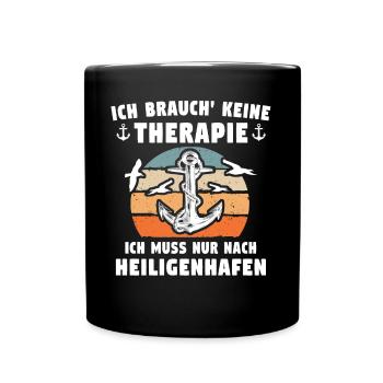 Heiligenhafen Sprüche Heiligenhafener Spruch - Tasse einfarbig - Schwarz - Vorne