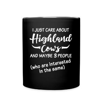 Highland Cow - Tasse einfarbig - Schwarz - Vorne