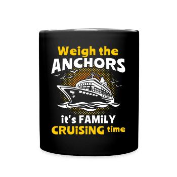 Croisière Voyage en mer en famille Croisière en famille - Mug uni - noir - Devant