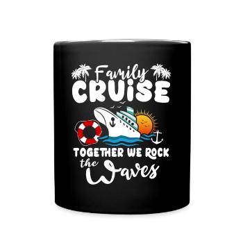 Croisière familiale en bateau de croisière - Mug uni - noir - Devant