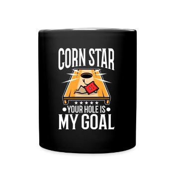 Corn star ton trou est mon objectif - Mug uni - noir - Devant