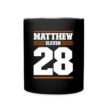Messages de la Bible Matthieu 11:28 - Mug uni - noir - Devant