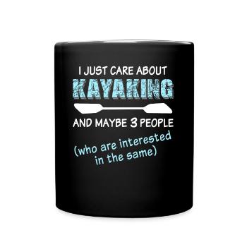 Kajak Kayaking - Tasse einfarbig - Schwarz - Vorne