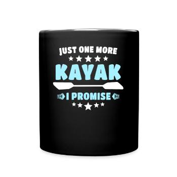 Kajak Kayaking - Tasse einfarbig - Schwarz - Vorne