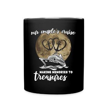 Cruise Couple Sea Voyage Cruise Ship - Full Colour Mug - black - Front