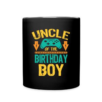 Uncle Of the Birthday Boy Gaming Gift Idea - Tasse einfarbig - Schwarz - Vorne