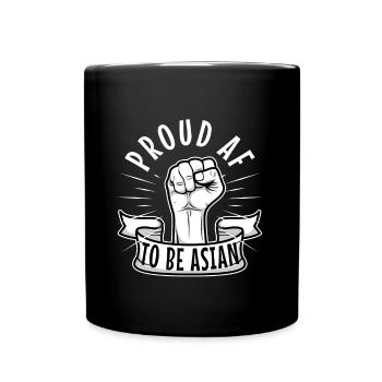 Proud af to be asian - Tasse einfarbig - Schwarz - Vorne