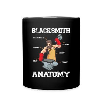 Blacksmith Gear Blacksmith Anatomy Gift Idea - Tasse einfarbig - Schwarz - Vorne