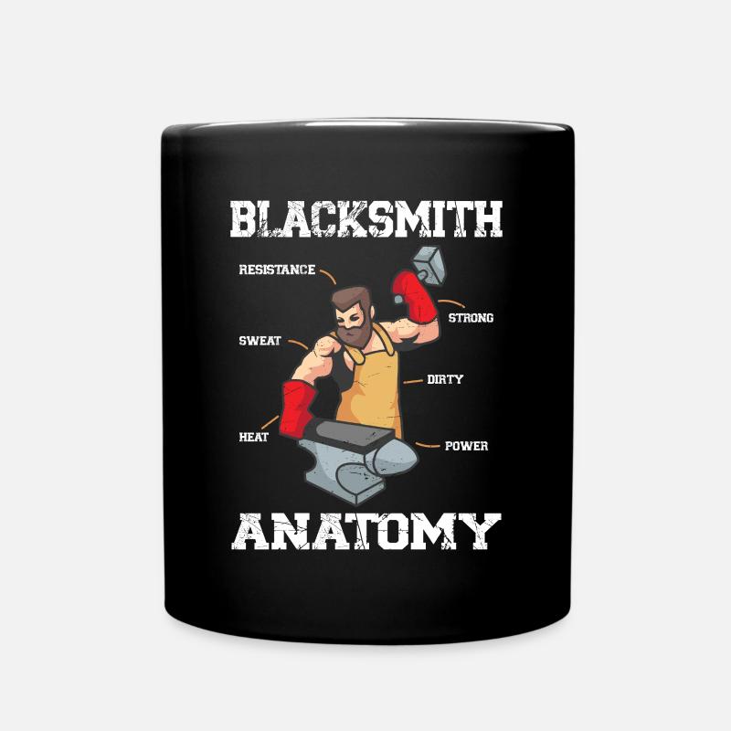 Blacksmith Gear Blacksmith Anatomy Gift Idea - Tasse einfarbig - Schwarz