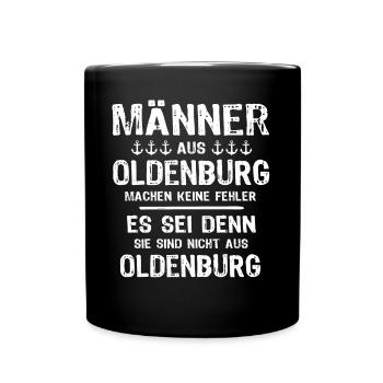 Oldenburg Sprüche Oldenburger Spruch - Tasse einfarbig - Schwarz - Vorne