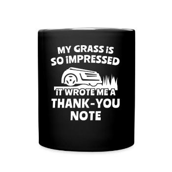 Tondeuse robot - Mug uni - noir - Devant